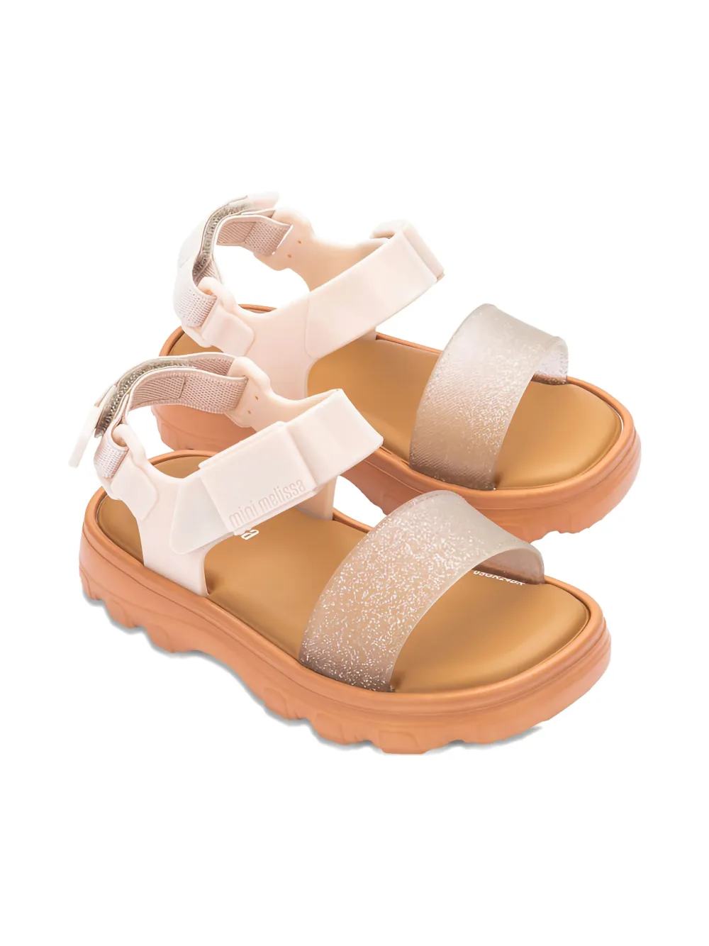 Mini Melissa Kick Off sandalen Goud