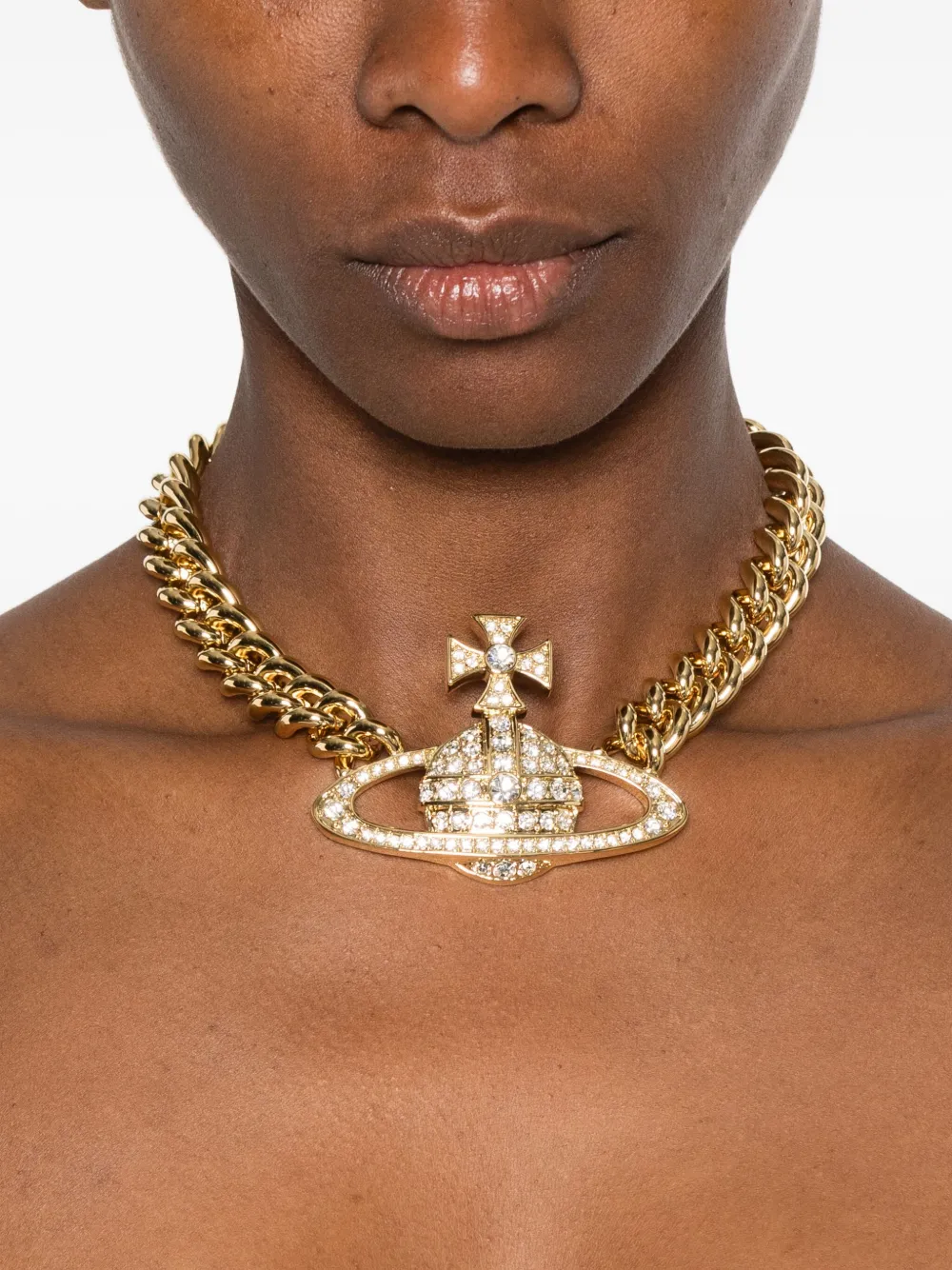 Vivienne Westwood chain orb Neysa necklace - Zwart
