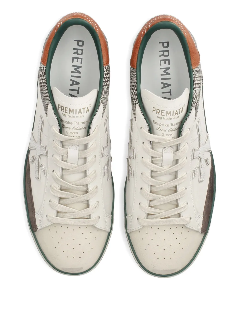 Premiata Steven geruite sneakers met vlakken Wit