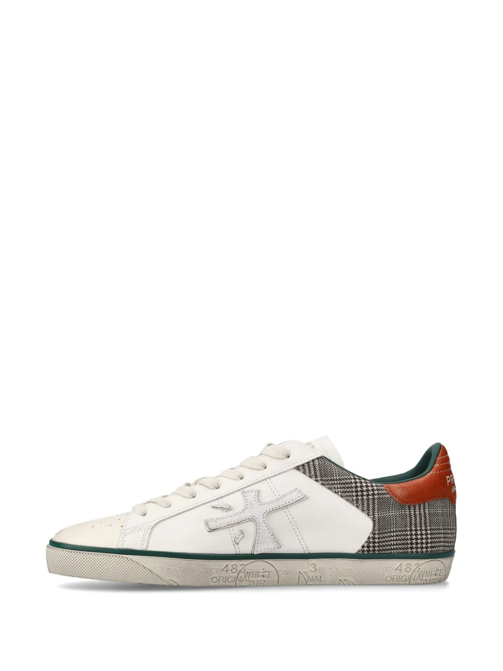Premiata Steven geruite sneakers met vlakken Wit