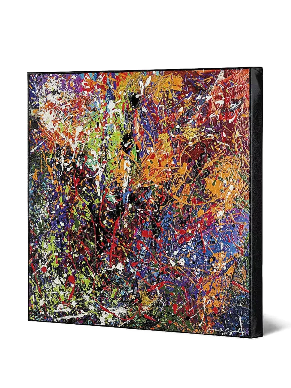 EGAN  Non E Pollock Rosso paiting (70cmx70cm) | Orange | Image 1