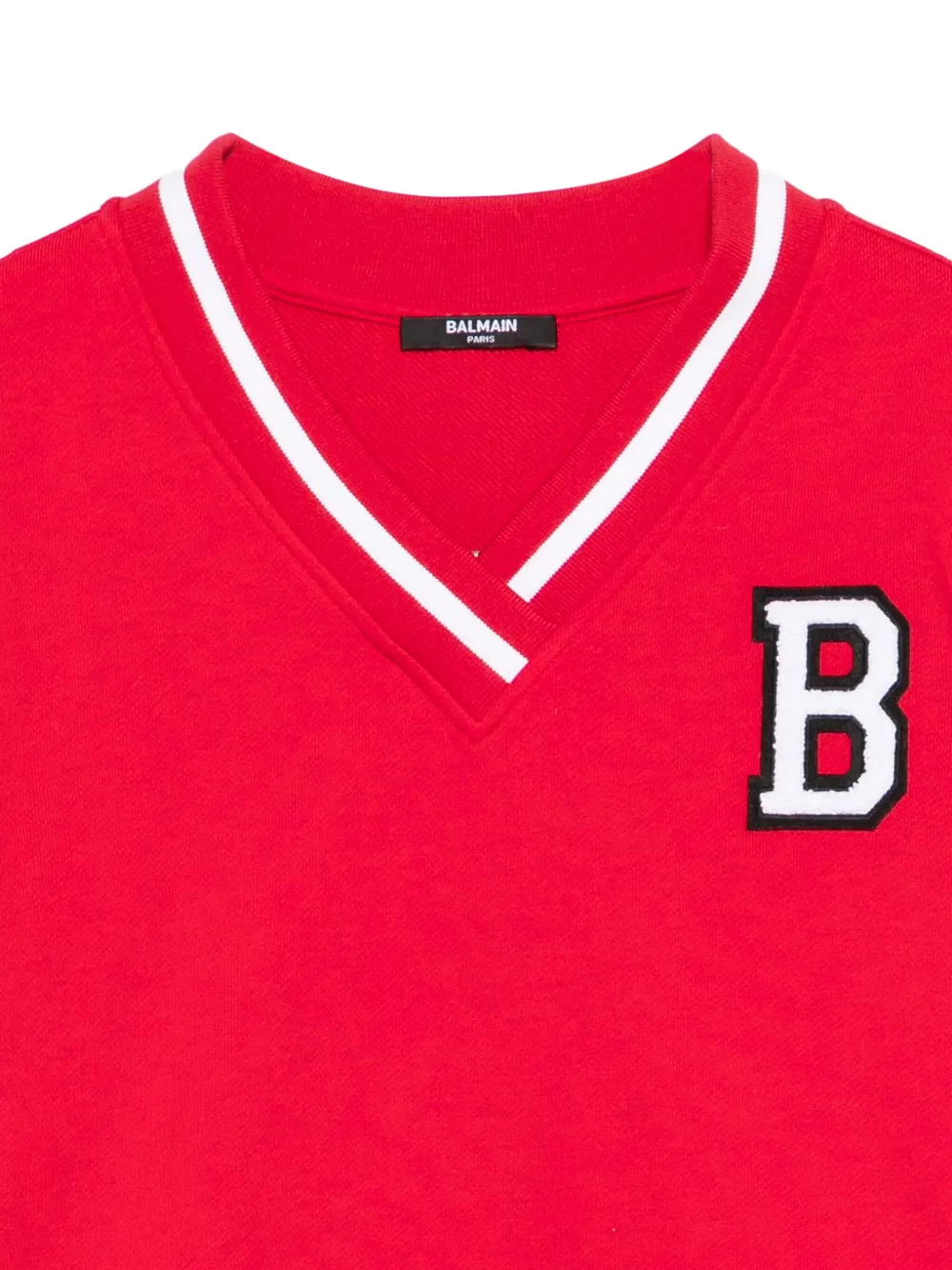 Balmain Kids Sweater met V-hals Rood