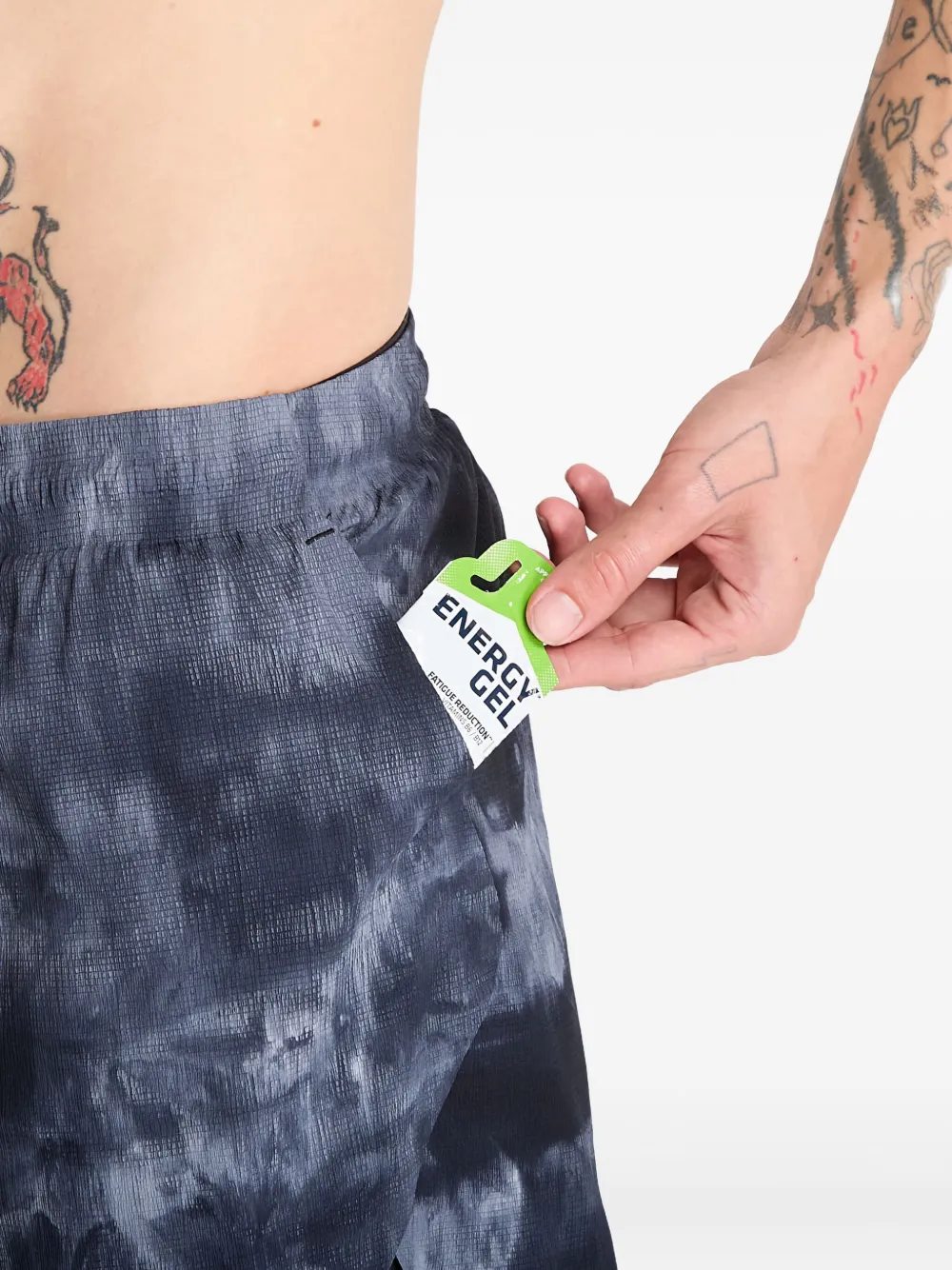 Y-3 Hardloopshorts met tie-dye print Zwart