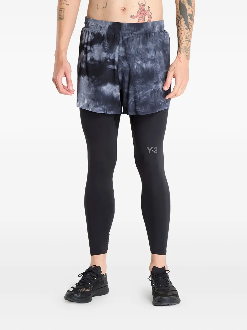 Y-3 tie-dye running shorts | negro | Image 1