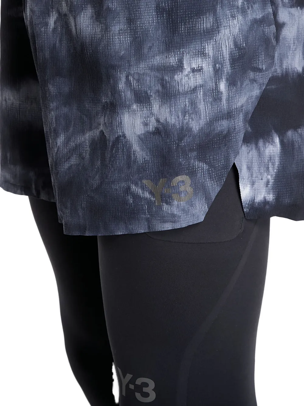 Y-3 Hardloopshorts met tie-dye print Zwart