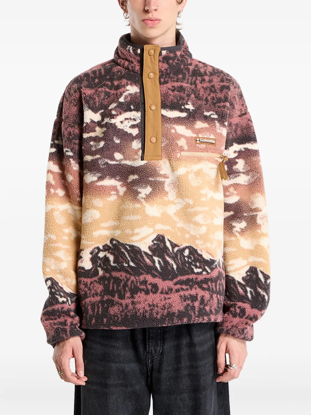 Columbia Helvetia™ II fleece trui met print Bruin