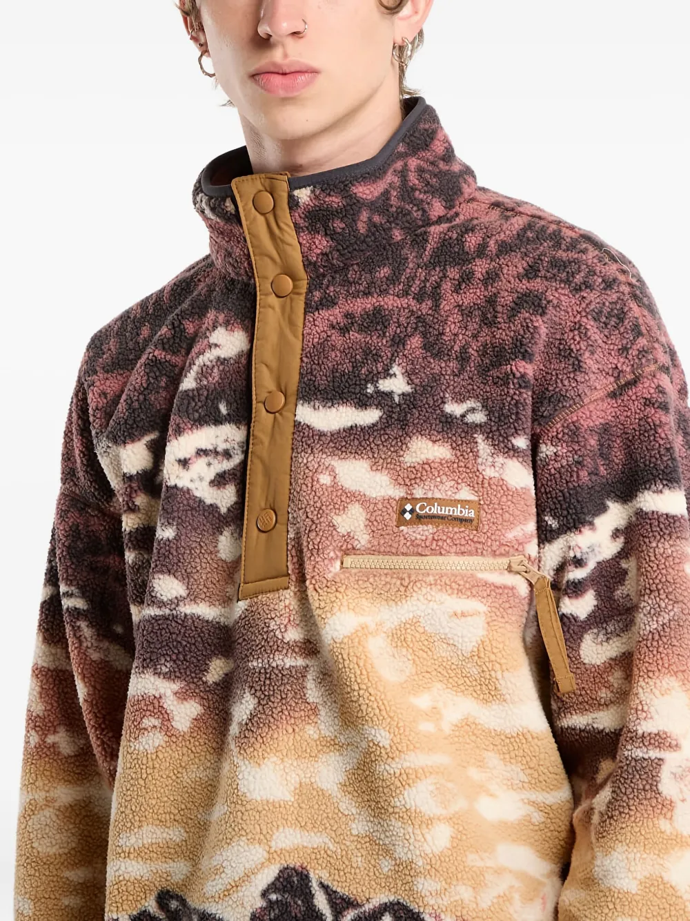 Columbia Helvetia™ II fleece trui met print Bruin