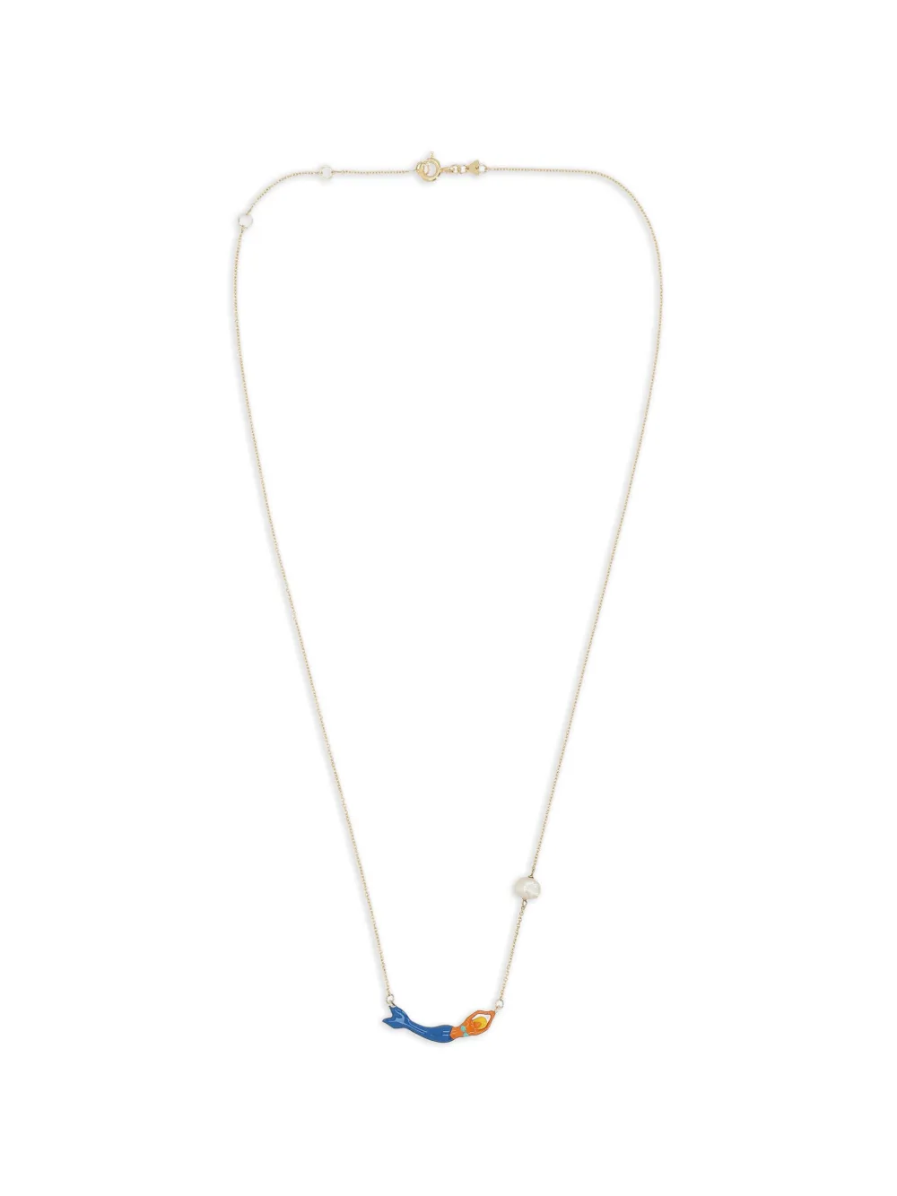 Aliita Mermaid enamel pearl necklace - Oro