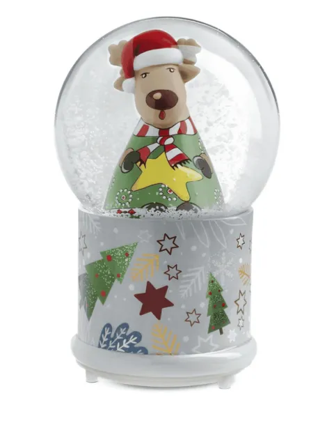 EGAN reindeer snow globe (10cm x 16cm)