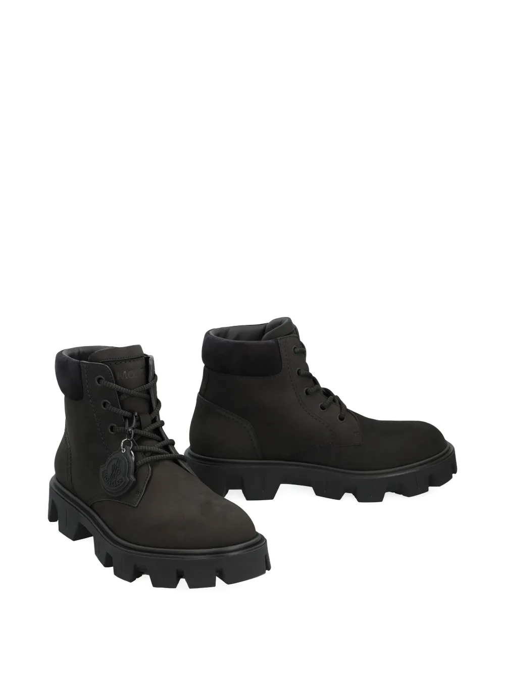 Moncler Peak City suède wandellaarzen Zwart