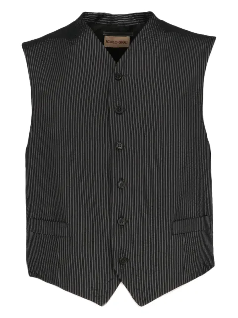 Romeo Gigli Pre-Owned 1990s striped single-breasted waistcoat