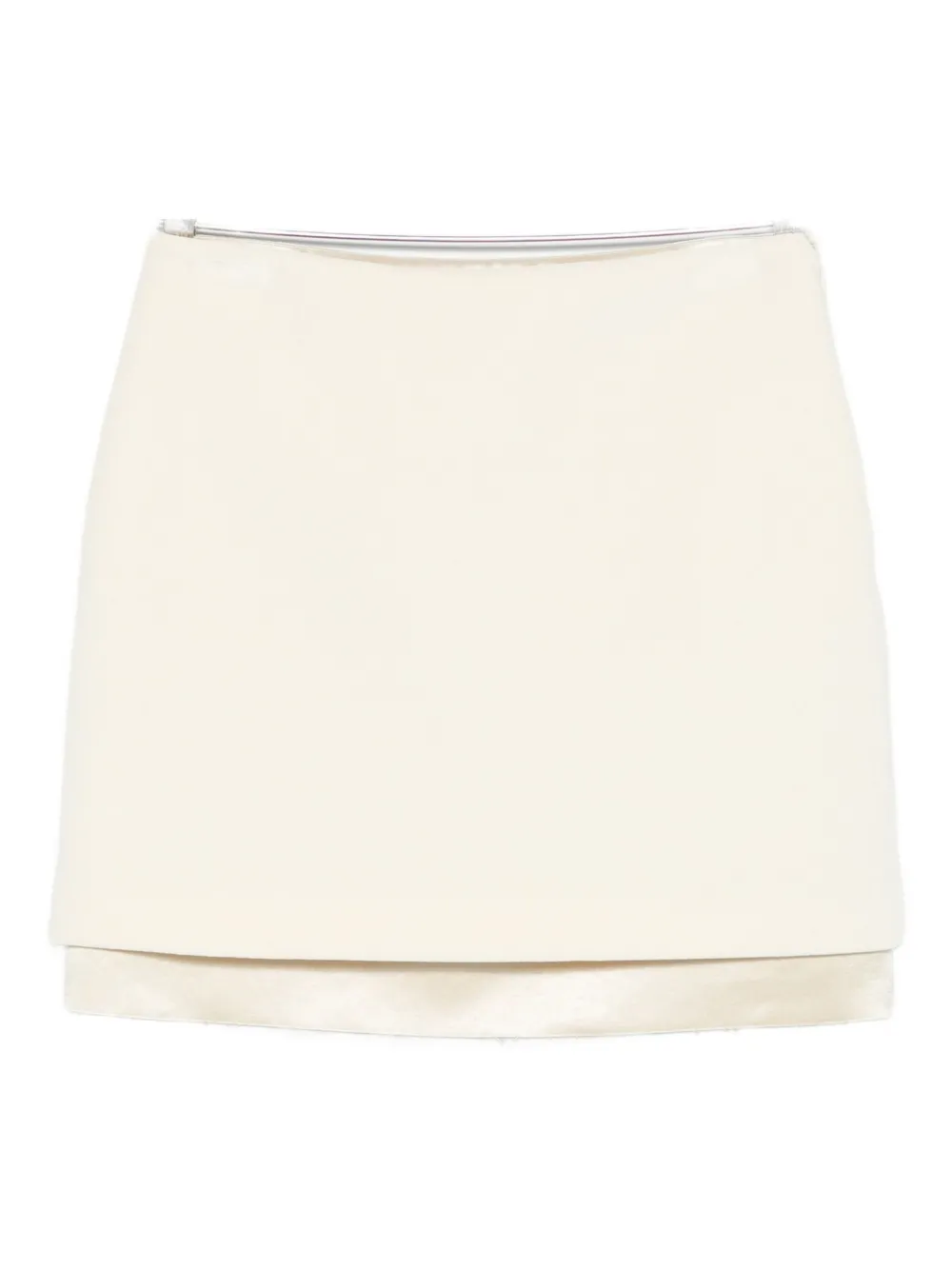 Jil Sander Layered Mini Skirt In Neutral