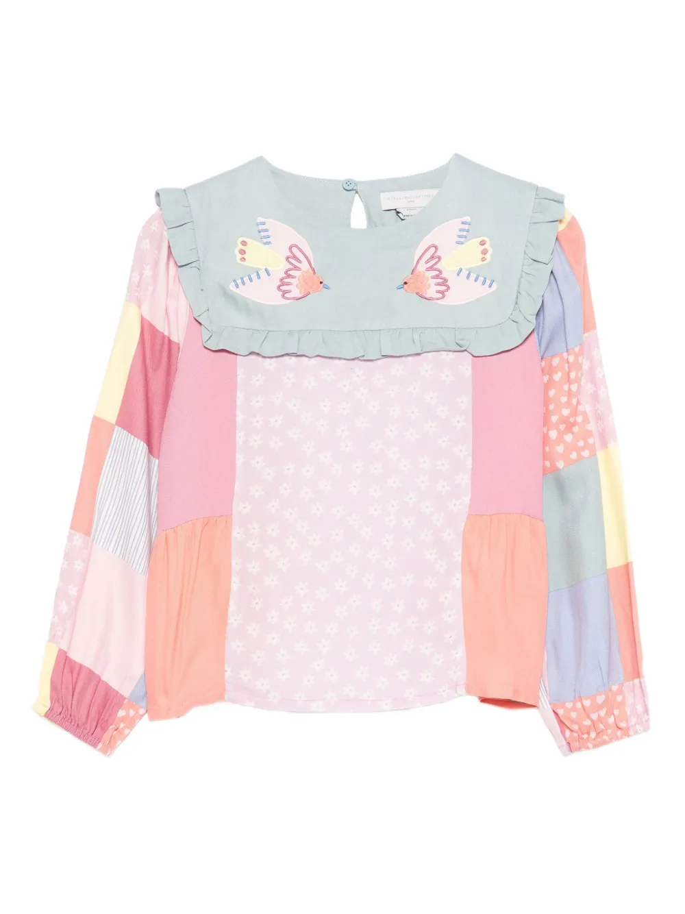 Stella McCartney Kids bird-embroidered blouse - Rosa