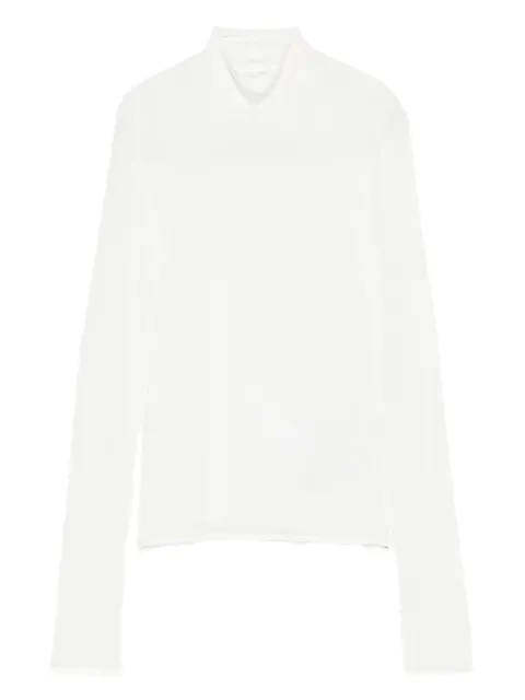 Jil Sander top manga larga con cuello falso