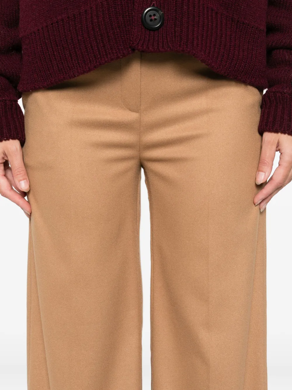 Rewind Belt-loops Pants In Brown