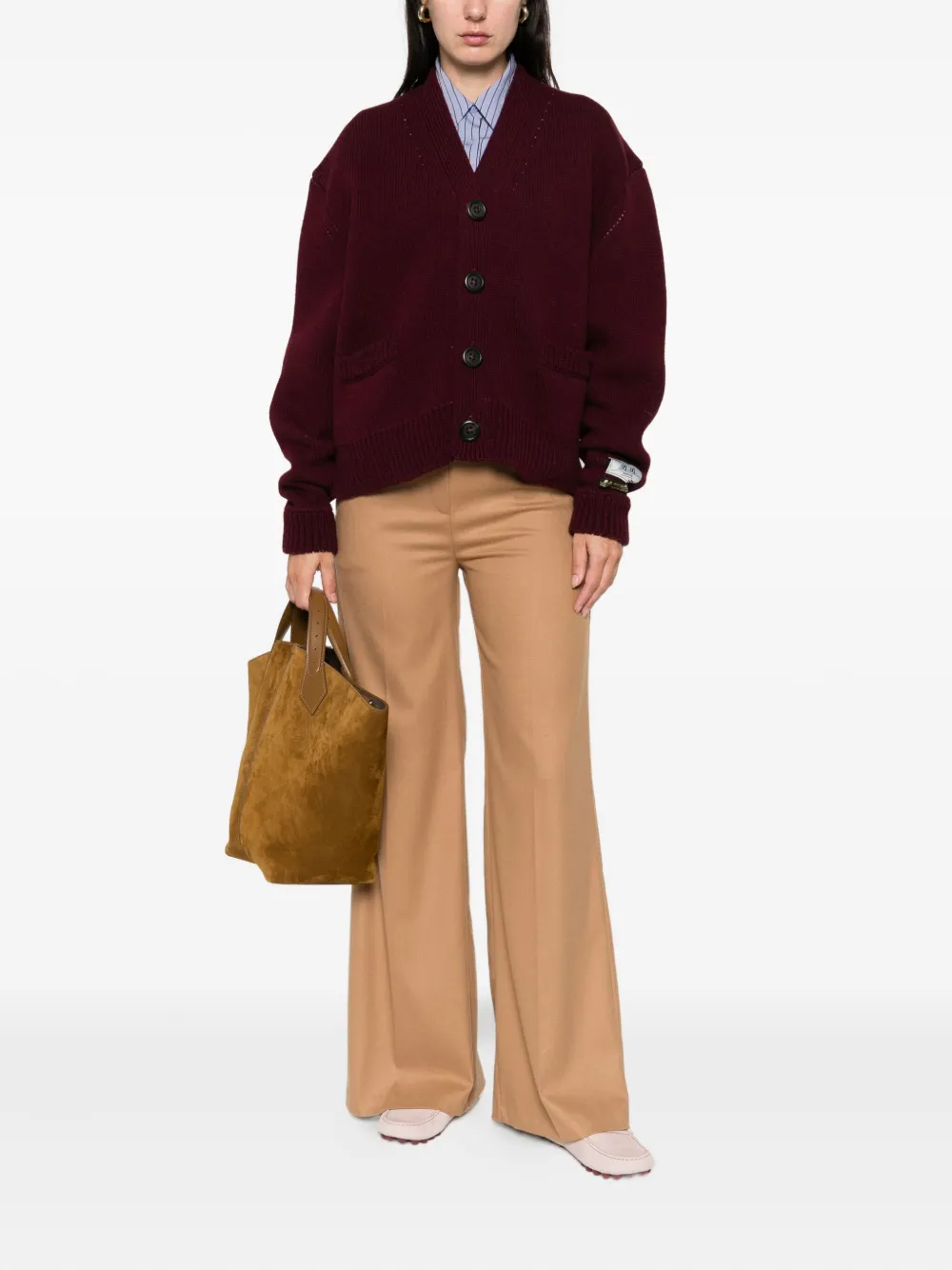 Rewind Broek met riemlussen - Bruin