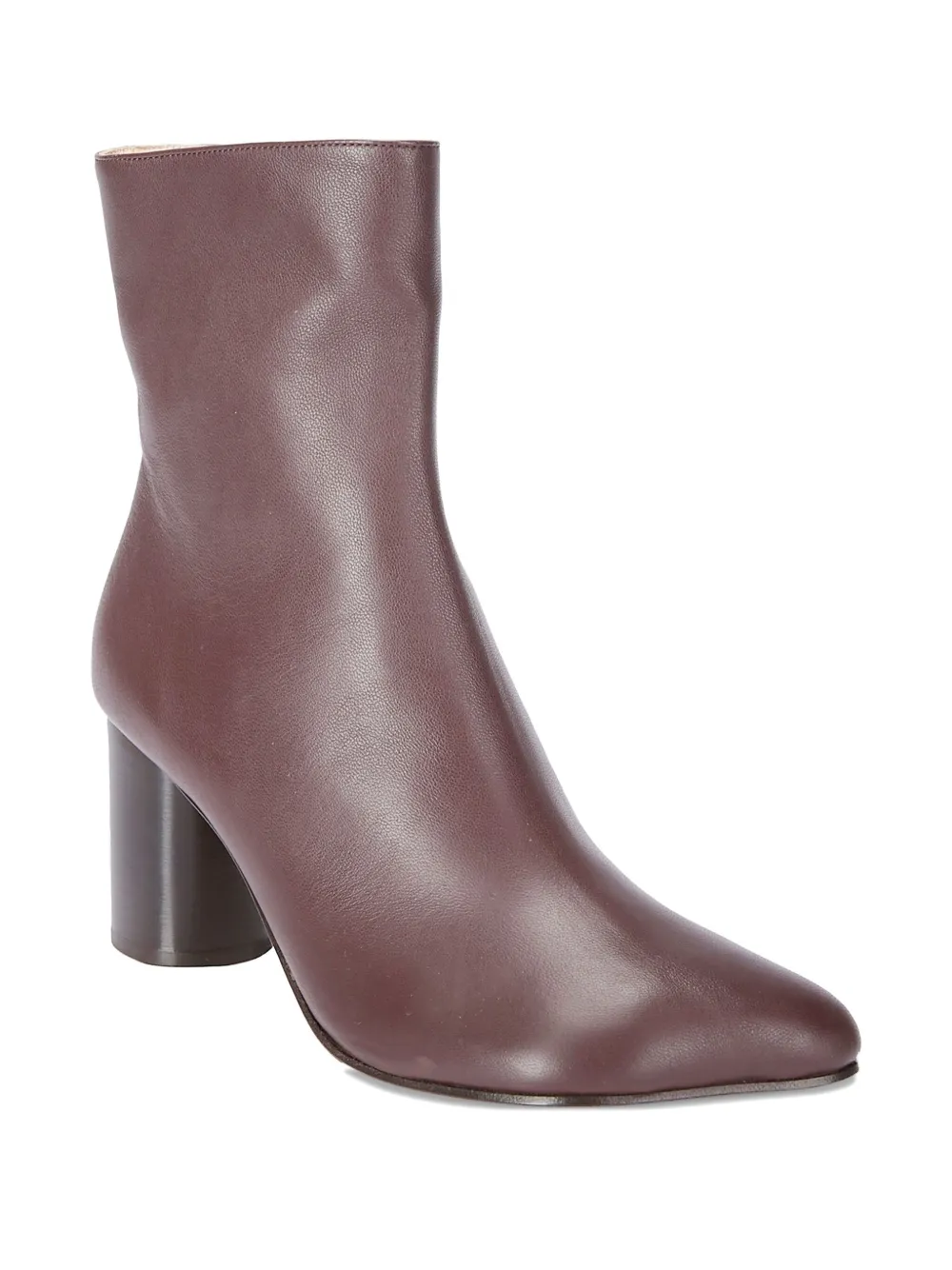 Niccolò Pasqualetti Obliqua Block Heel Boots In Brown