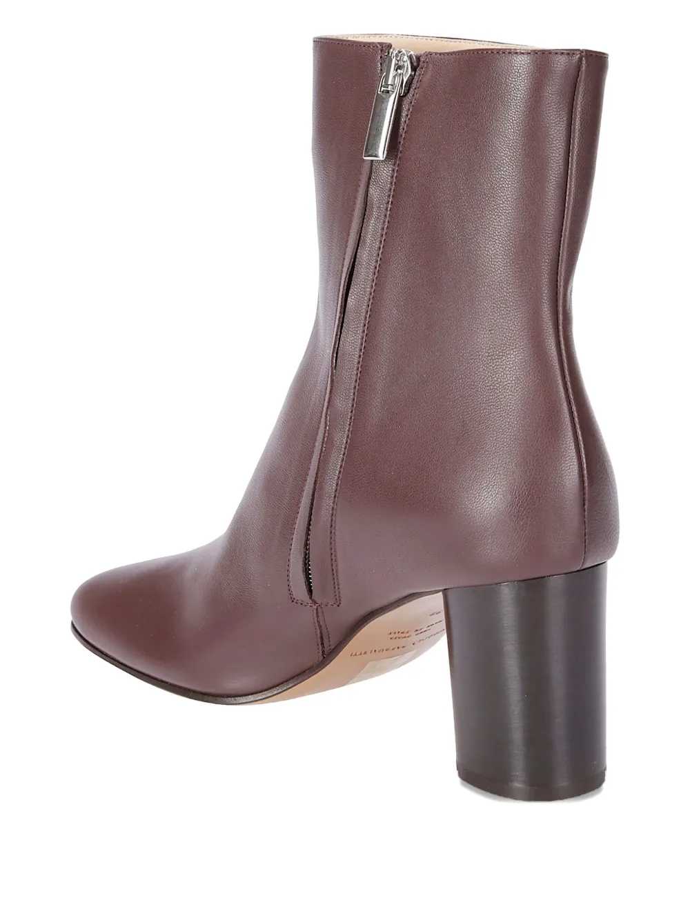 Niccolò Pasqualetti Obliqua Block Heel Boots In Brown