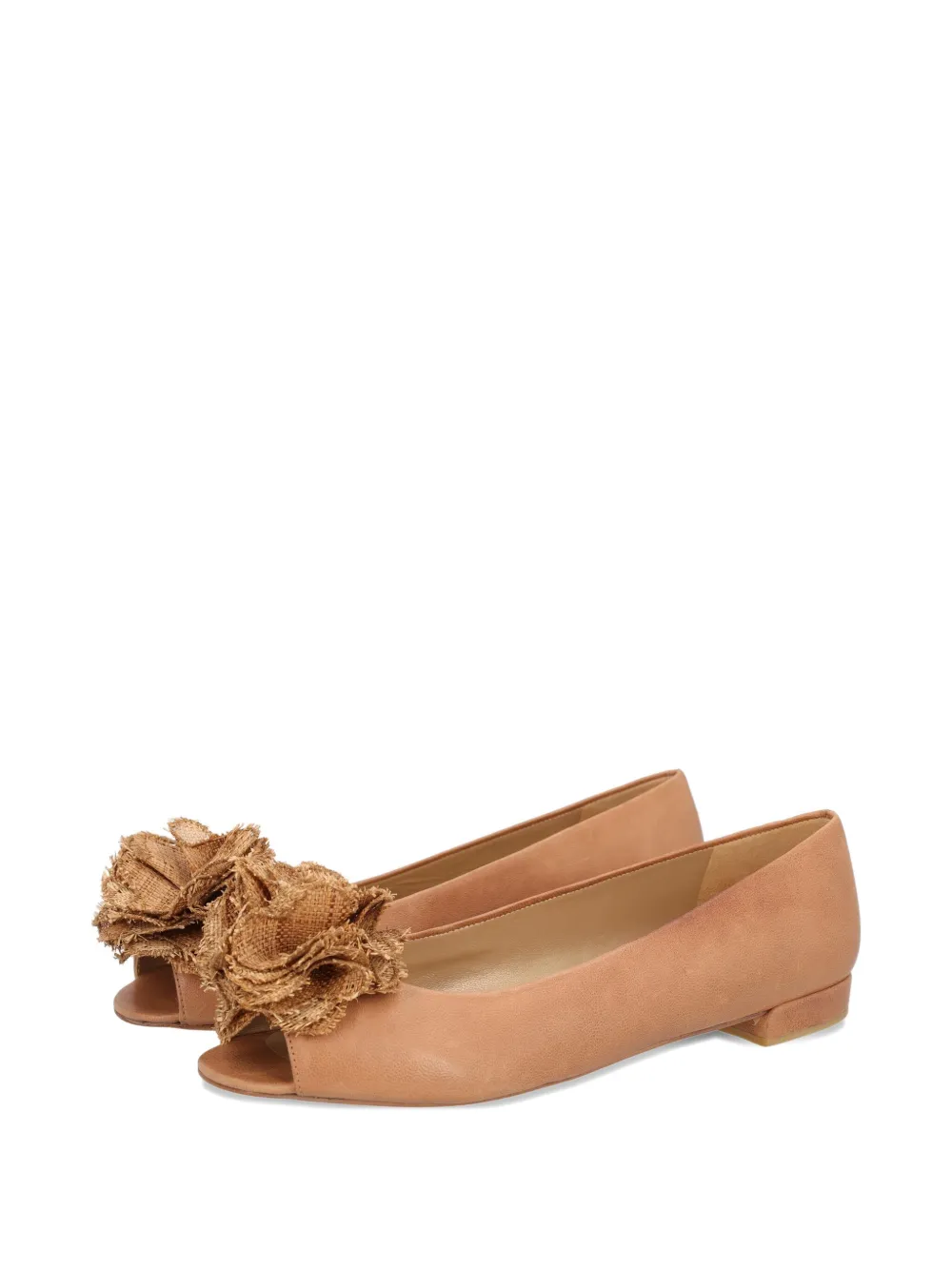 Stuart Weitzman flower-appliqué sandals - Beige