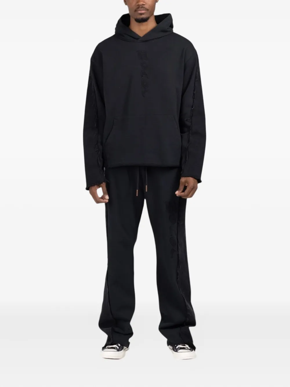 Honor The Gift denim-panel track pants - Zwart