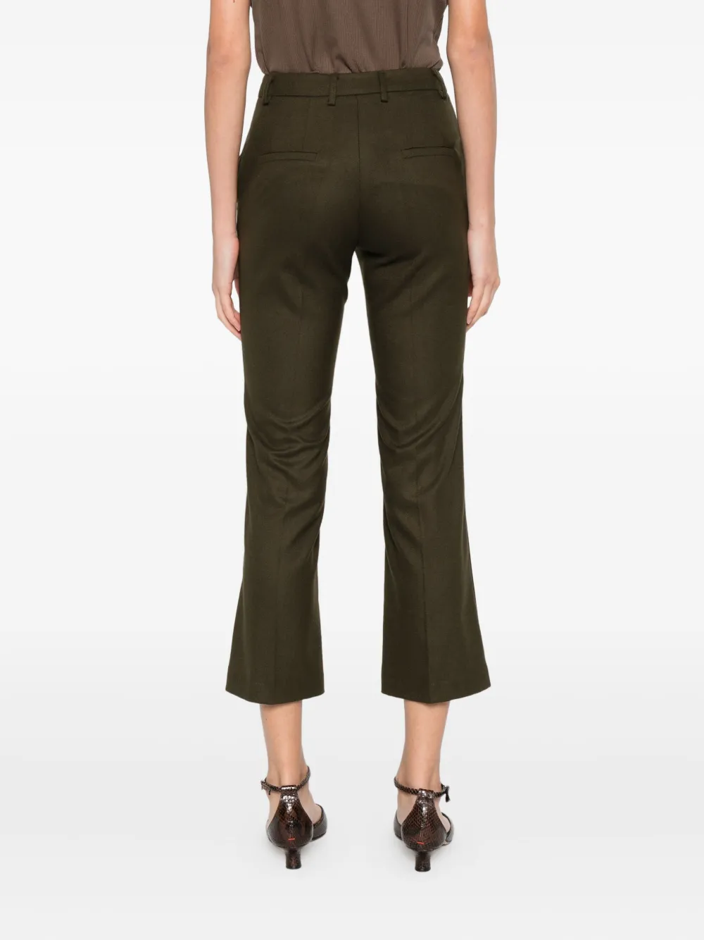 Rewind Button Trousers In Green