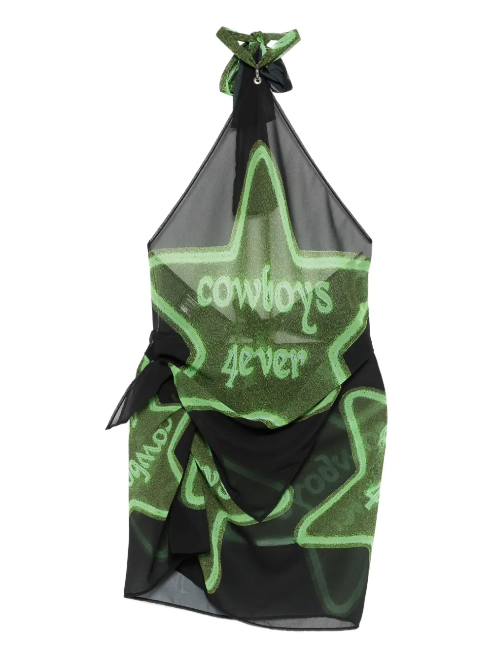 Cowboys of Habit 4ever star-graphic skirt set - Nero