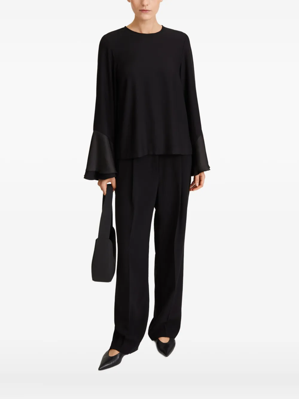 Stylein Marlowe Flared-sleeves Blouse In Black