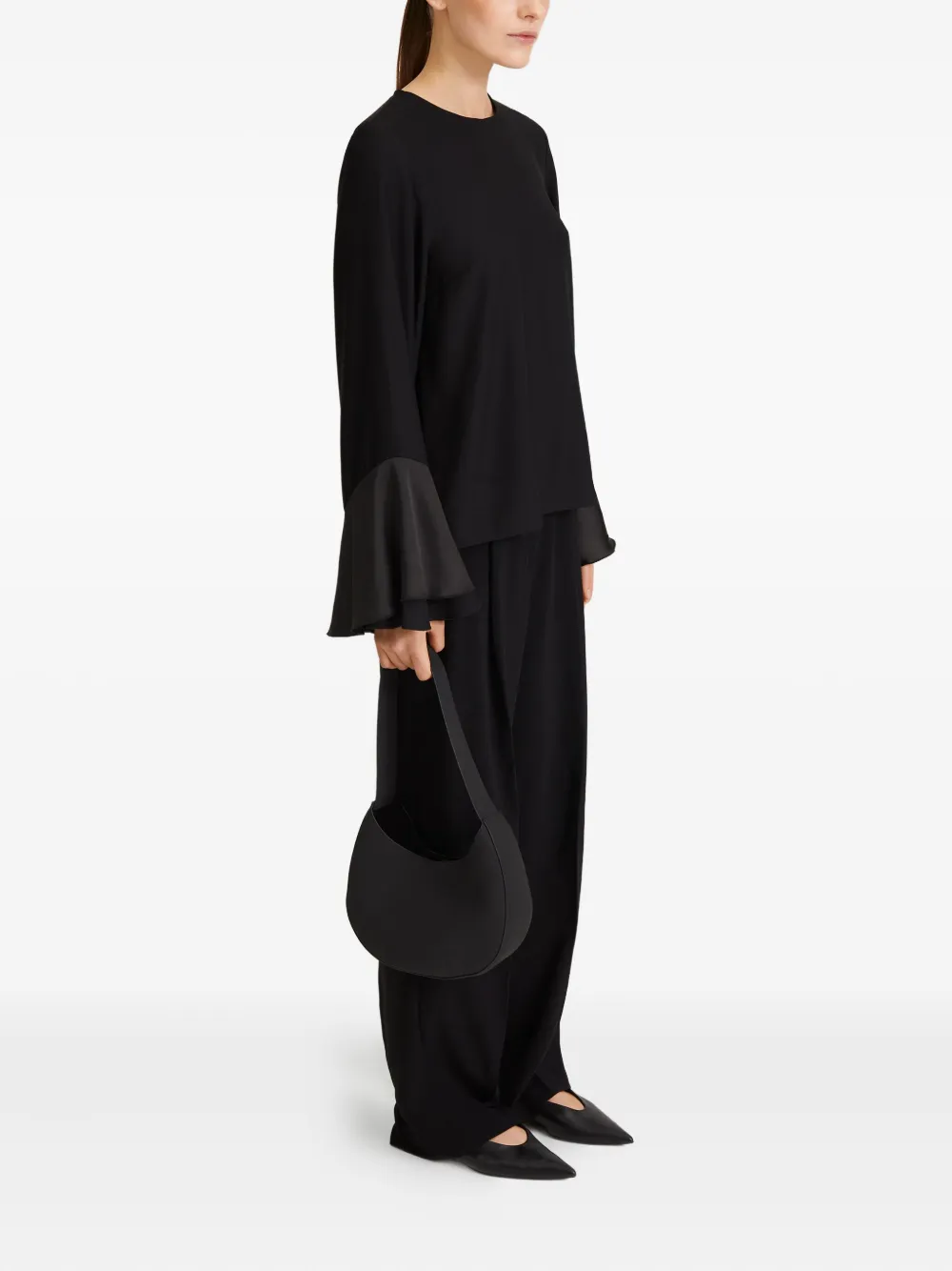 Stylein Marlowe Flared-sleeves Blouse In Black