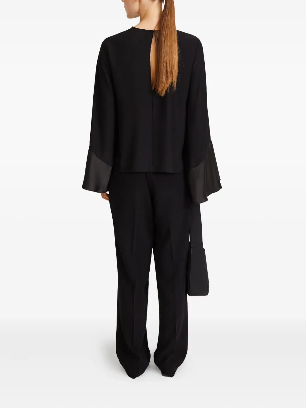 Stylein Marlowe Flared-sleeves Blouse In Black