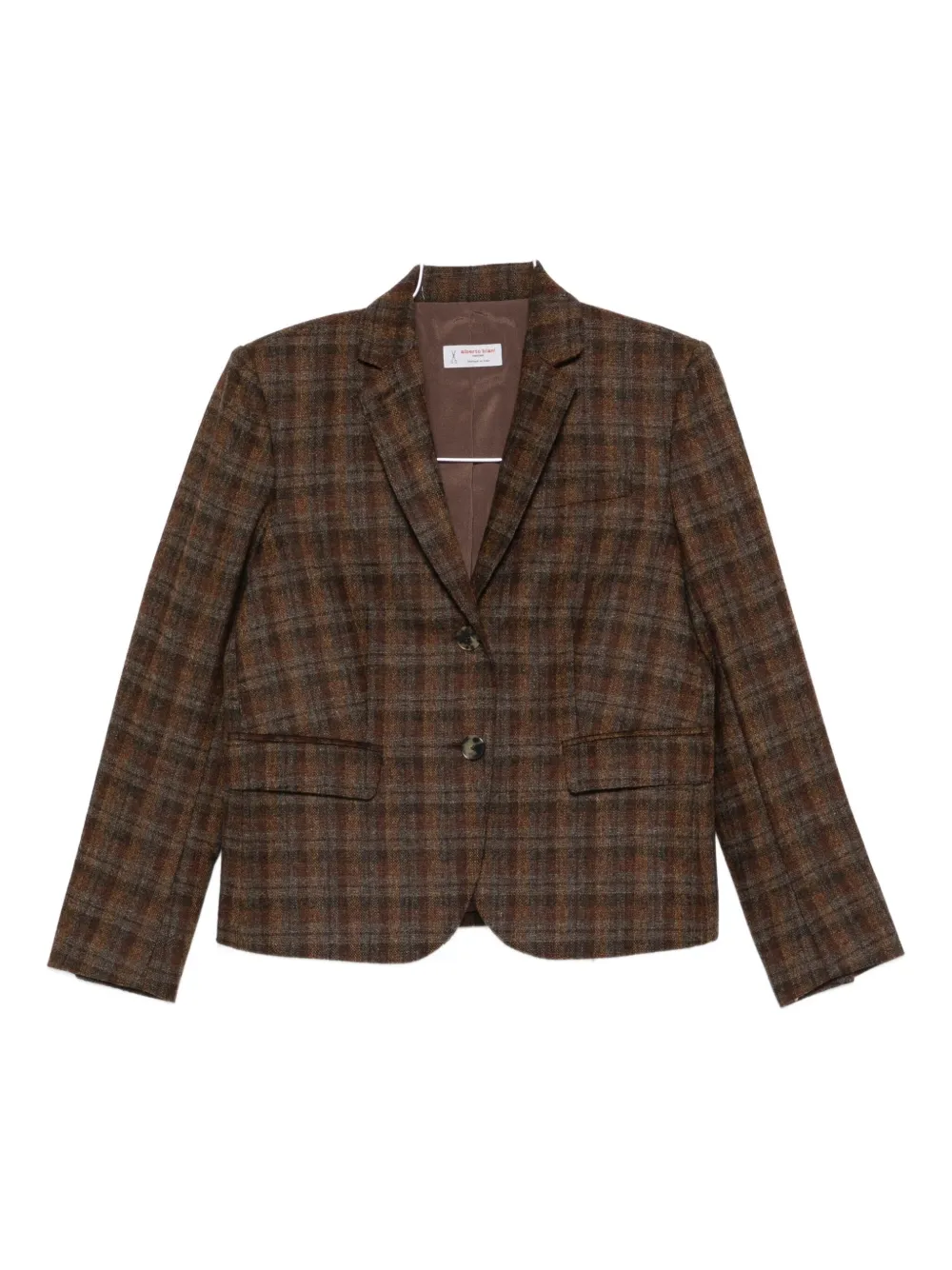Alberto Biani checked-pattern blazer - Marrone
