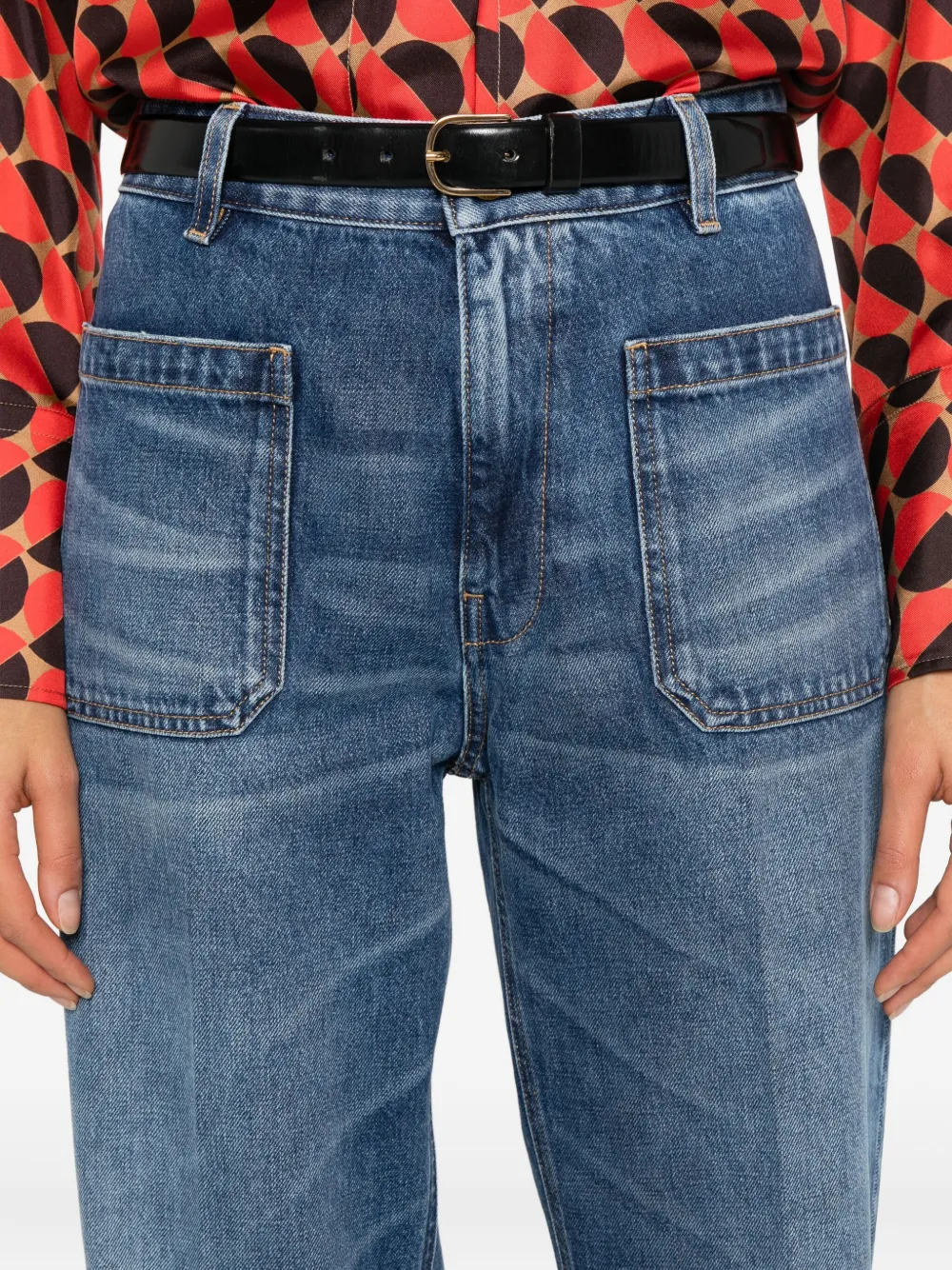 Seafarer Patch-pockets Jeans In Blue