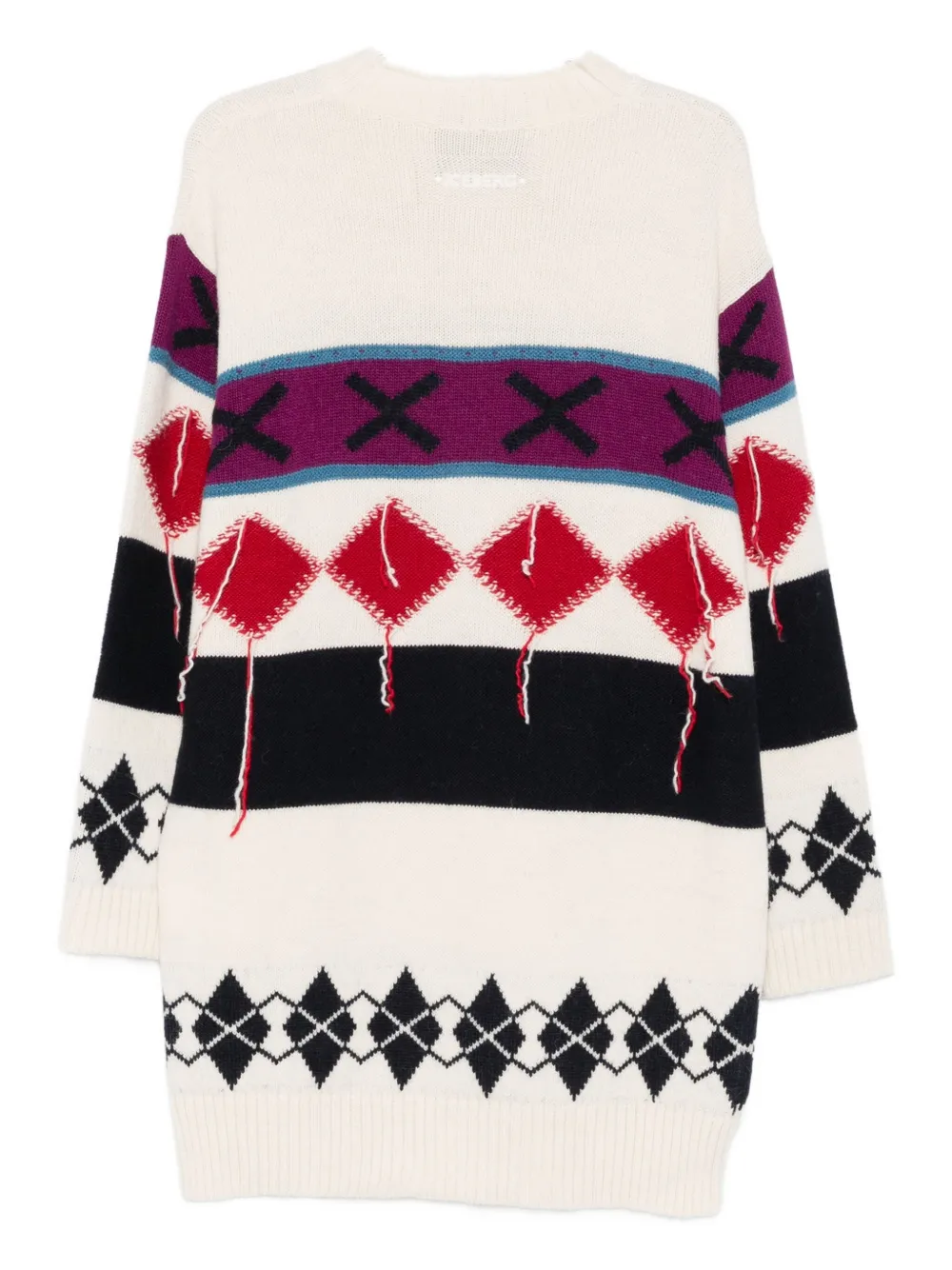 Iceberg argyle-pattern midi dress - Beige