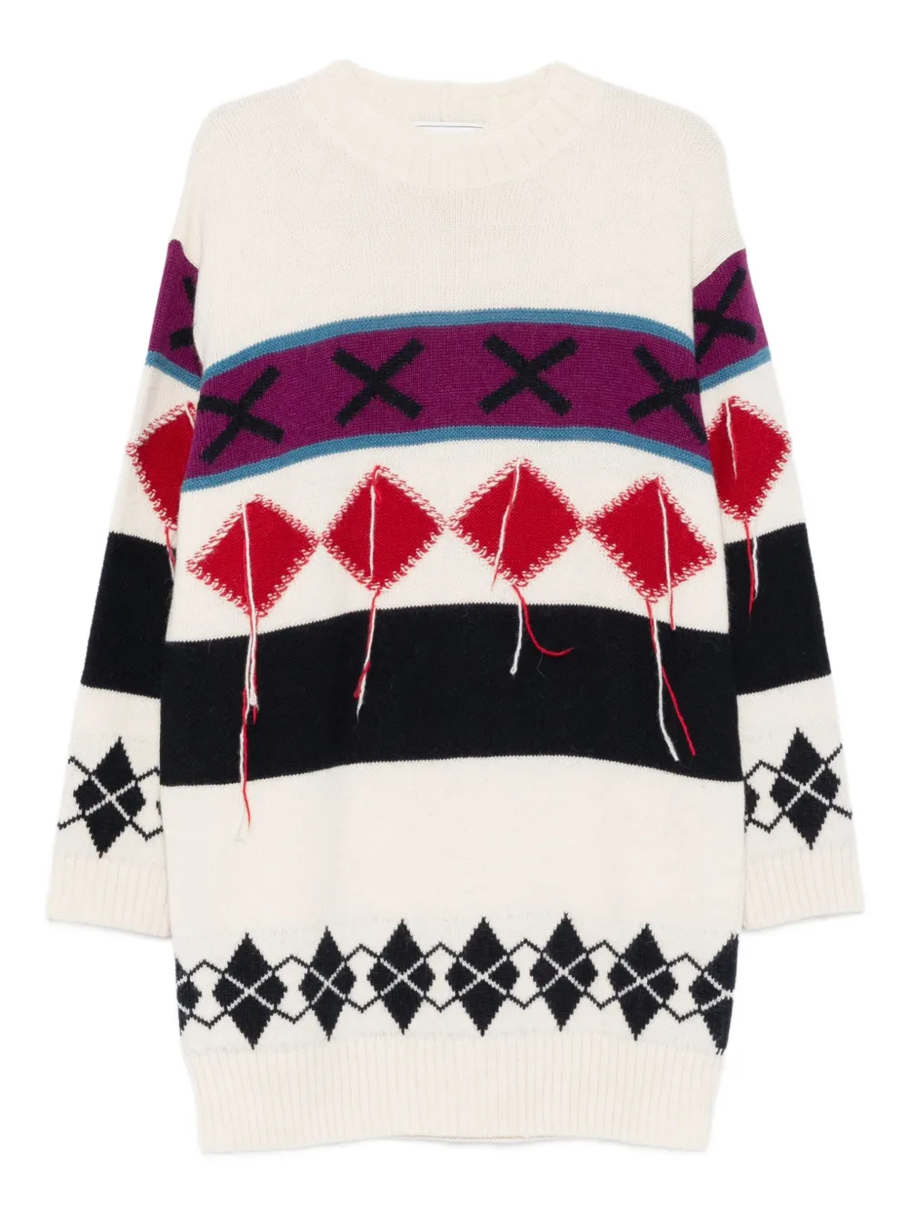 Iceberg argyle-pattern midi dress | Neutrals | Image 1