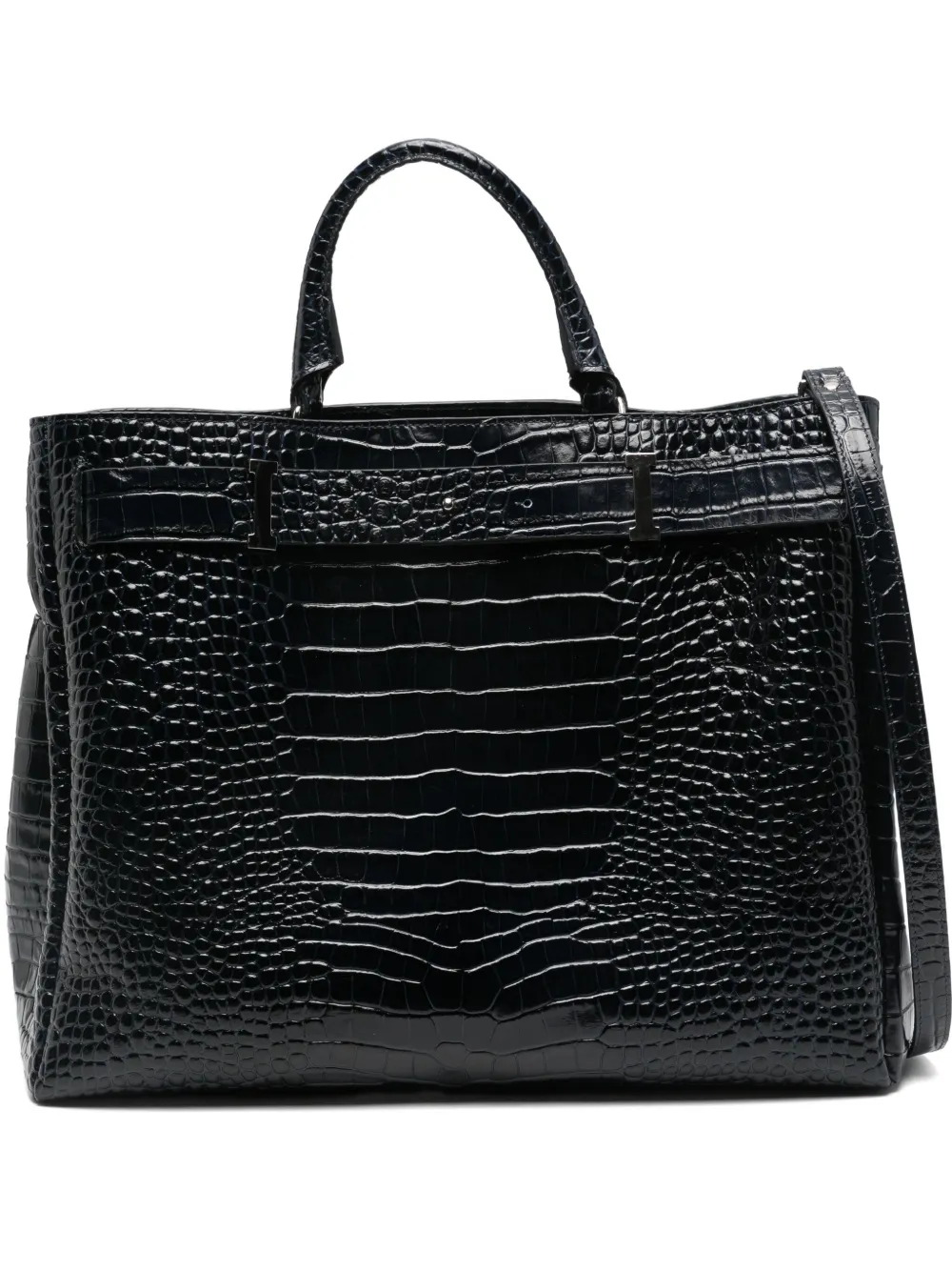 Iceberg crocodile-effect tote bag | Blue | Image 1