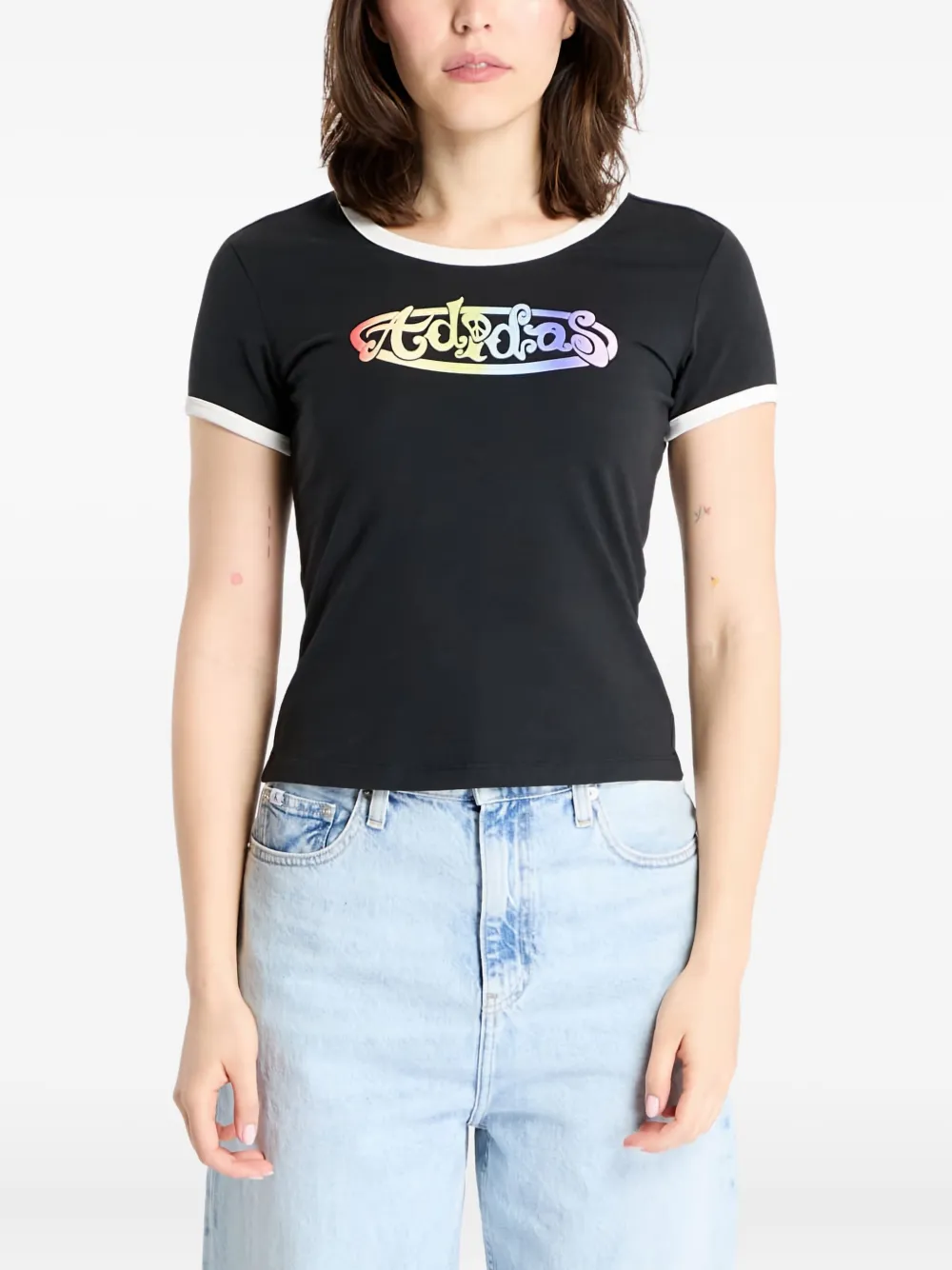 adidas x Jeremy Scott graphic-print slim-fit T-shirt - Nero