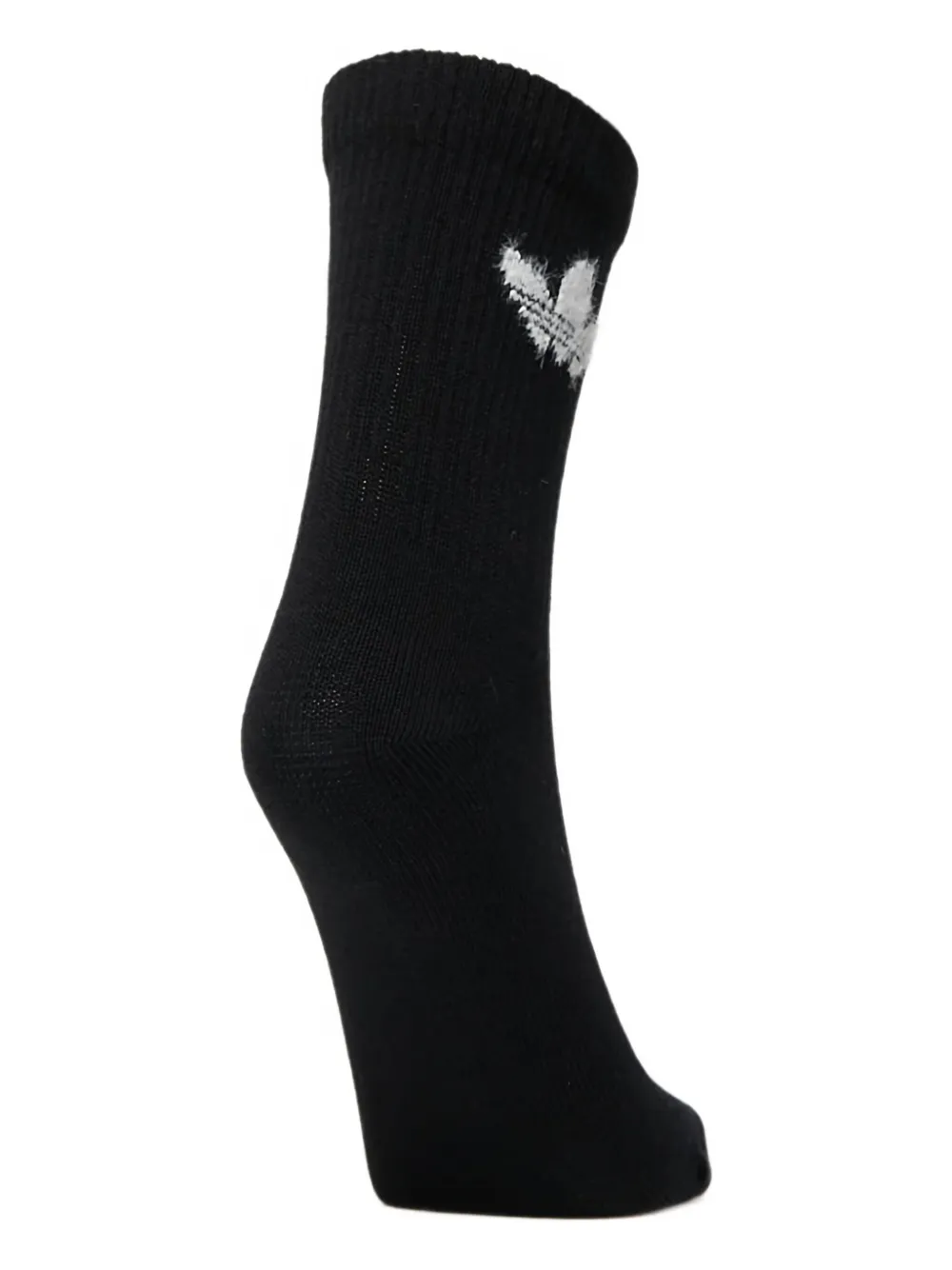 adidas Twee paar halfhoge fluffy sokken met logo Zwart