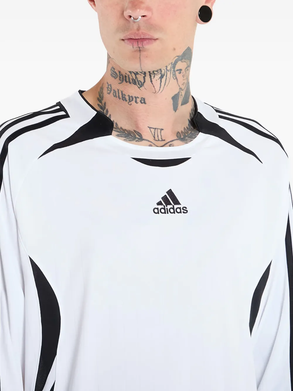 adidas Gestreept T-shirt Wit