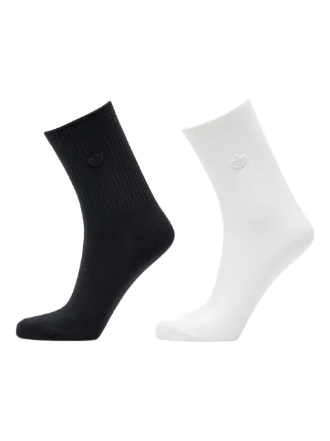 adidas ribbed logo-detail socks (pack of two)