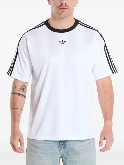 adidas jacquard three-stripe logo T-shirt