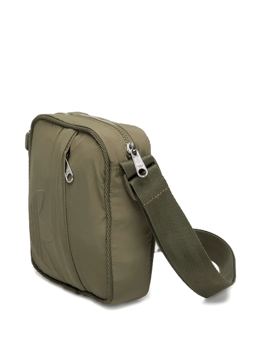 Adidas Originals Everyday Icons Embossed-logo Mini Bag In Green