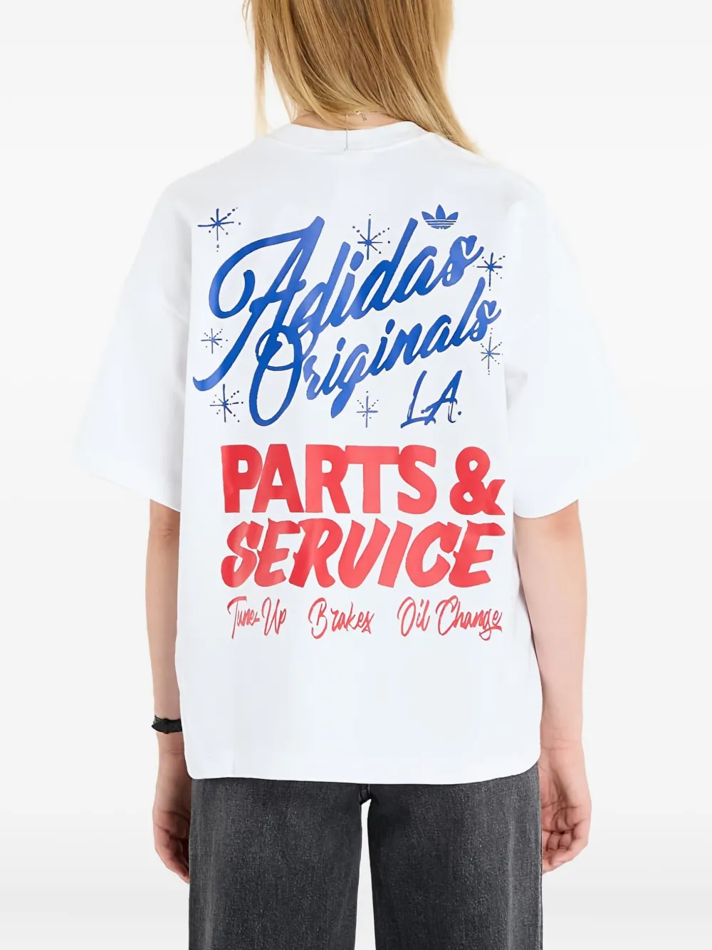 adidas Wilshire T-shirt met korte mouwen en grafische print Wit