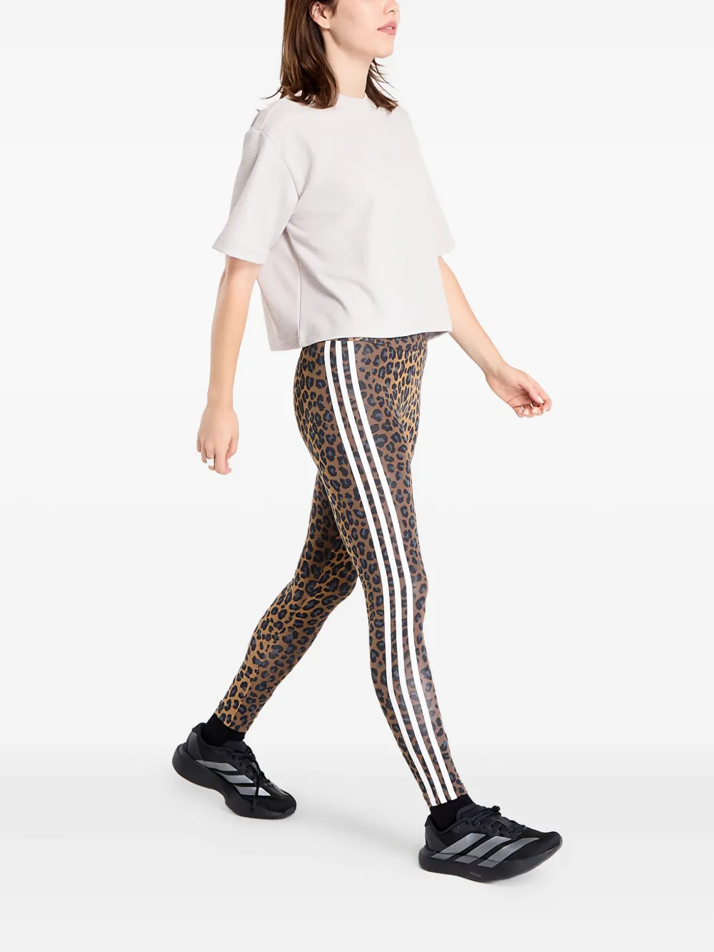 Adidas Originals Waffle Motion Yoga T-shirt In Neutral