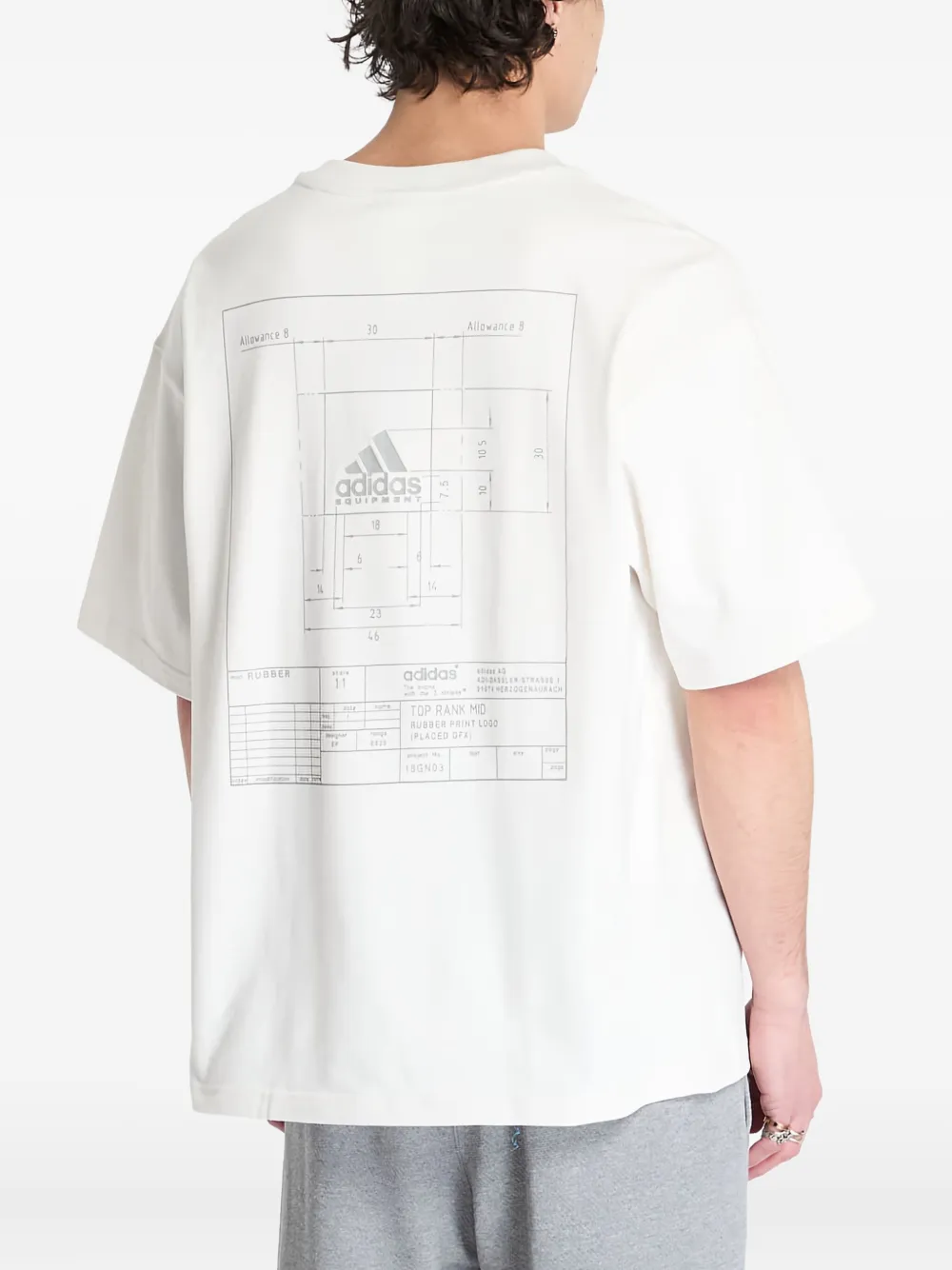 adidas EQT T-shirt met grafische print Beige
