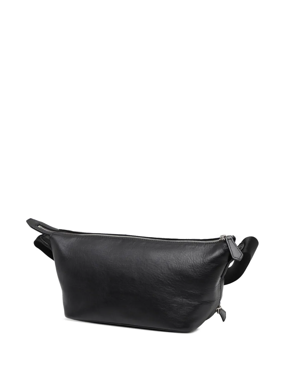 Pre-owned Fendi 2010-2025 Sarah Coleman Leather Fisheye Belt Bag In Black