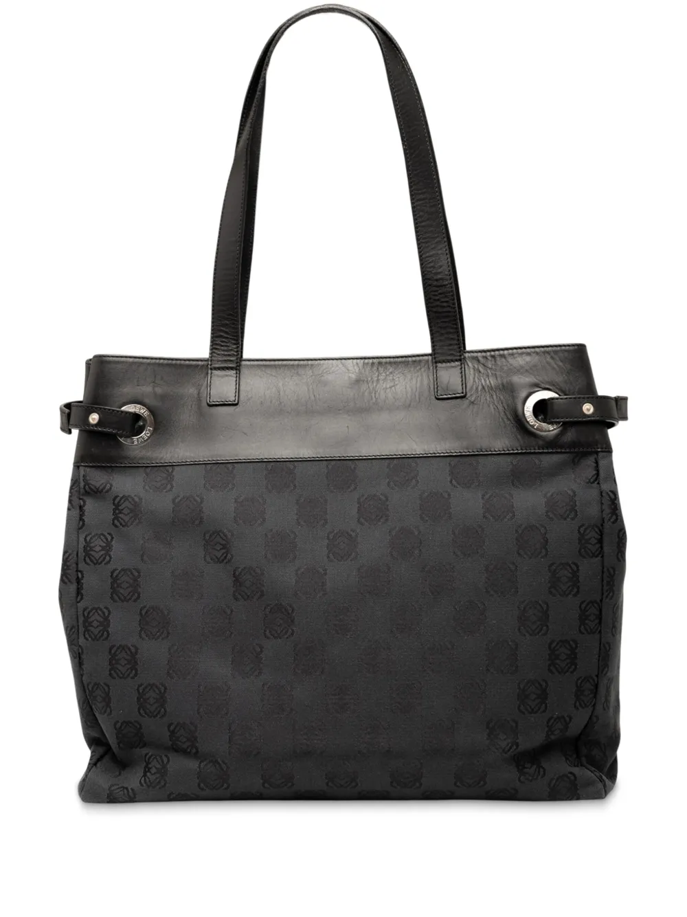 Loewe Pre-Owned 2000-2010 アナグラム キャンバストートバッグ - ブラック