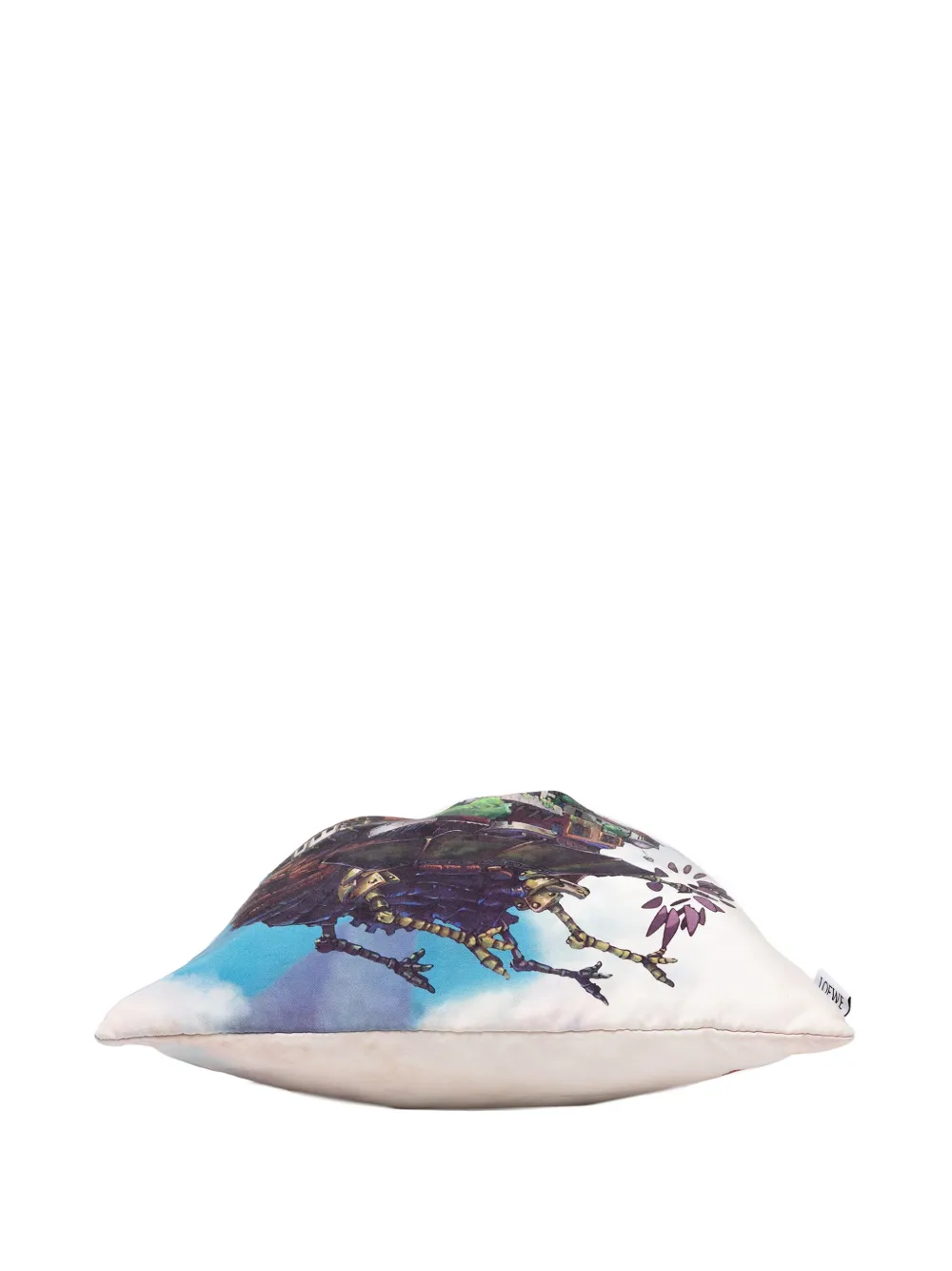 Pre-owned Loewe 2023 Studio Ghibli Howls Moving Castle Canvas Drawsting Pouch In Blue