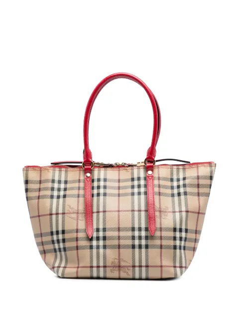 Burberry Pre-Owned tote Salisbury pequena de lona revestida Haymarket Check 2010-2025