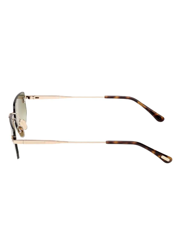 TOM FORD Eyewear リムレス スクエアサングラス | ゴールドトーン