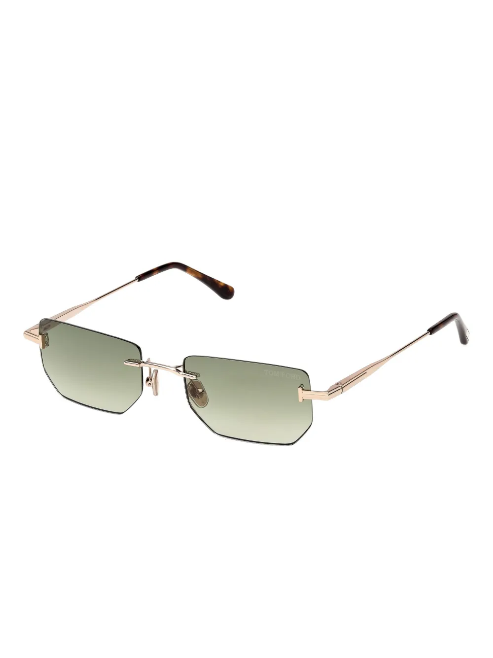 TOM FORD Eyewear Zonnebril met rechthoekig montuur - Goud