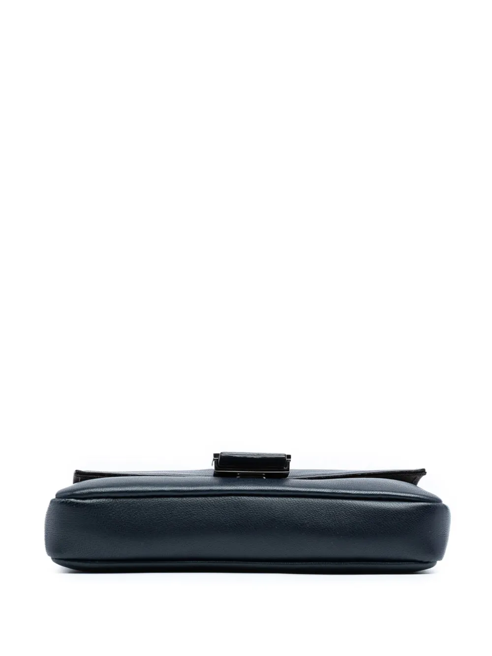 FENDI Pre-owned 2010-2025 Micro Leather Baguette Satchel In Blue